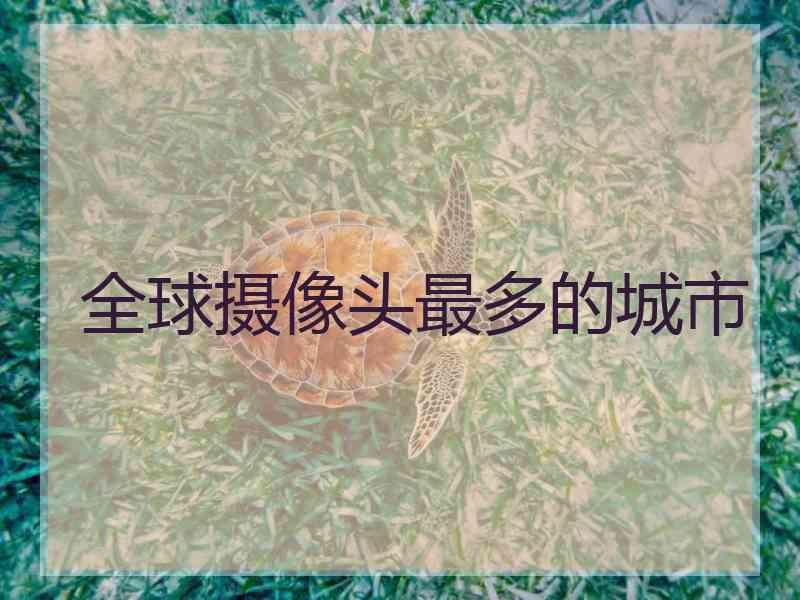 全球摄像头最多的城市