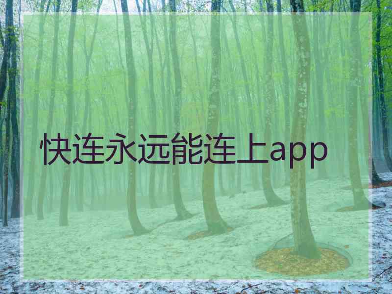 快连永远能连上app