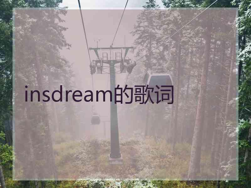 insdream的歌词