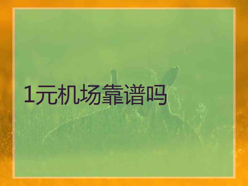 1元机场靠谱吗