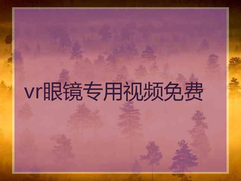 vr眼镜专用视频免费