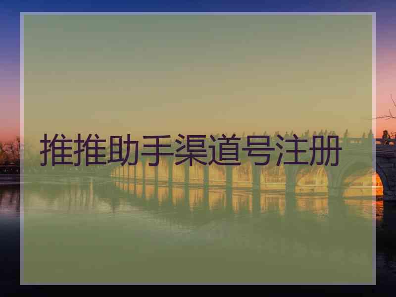 推推助手渠道号注册