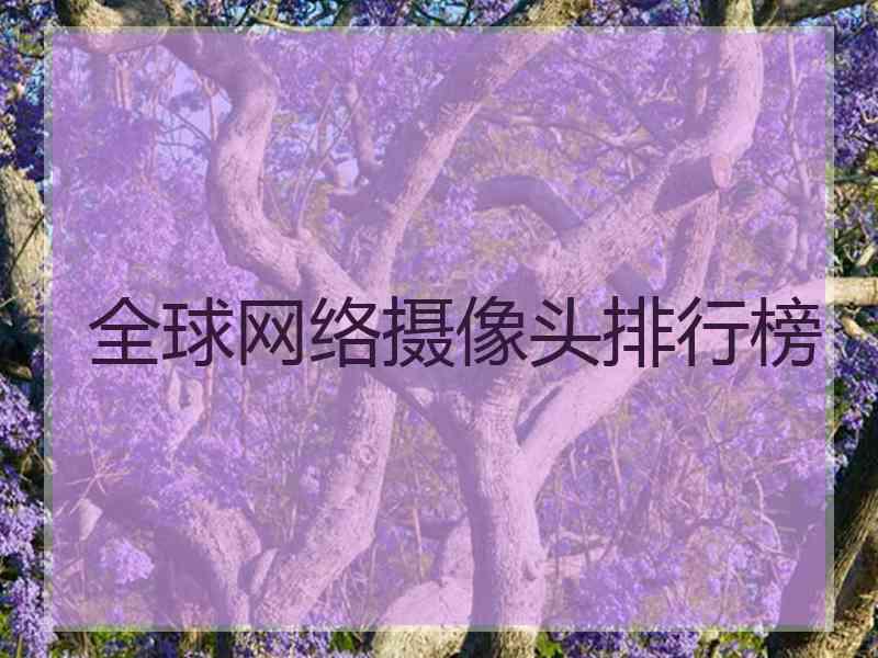 全球网络摄像头排行榜