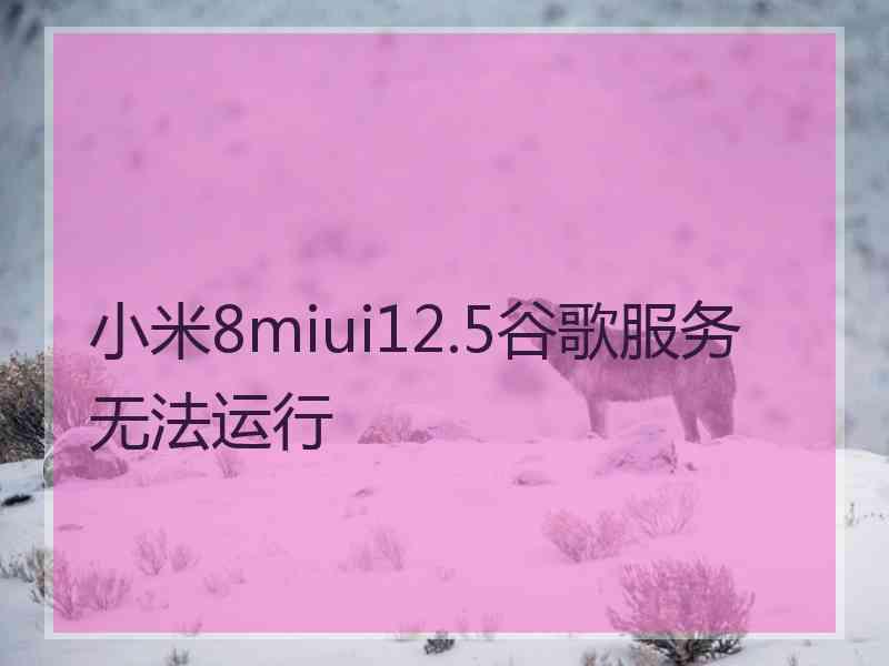 小米8miui12.5谷歌服务无法运行