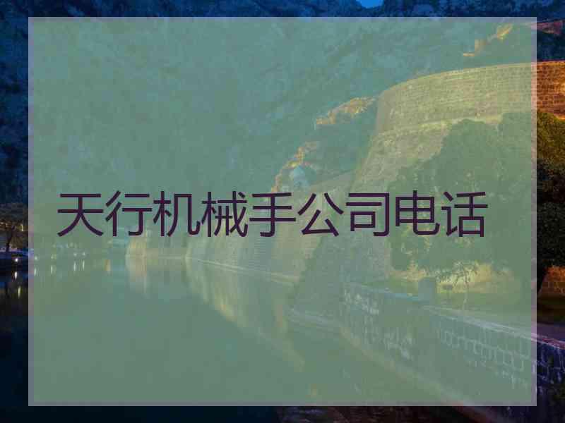 天行机械手公司电话
