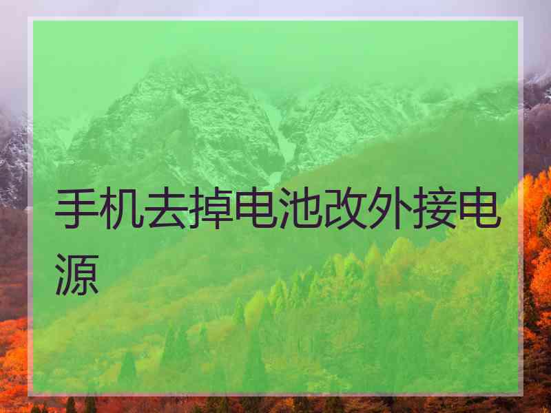手机去掉电池改外接电源