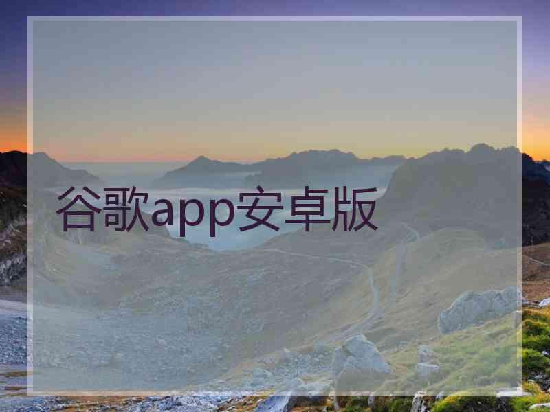 谷歌app安卓版