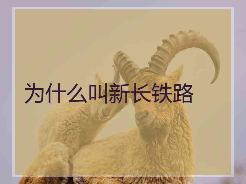 为什么叫新长铁路
