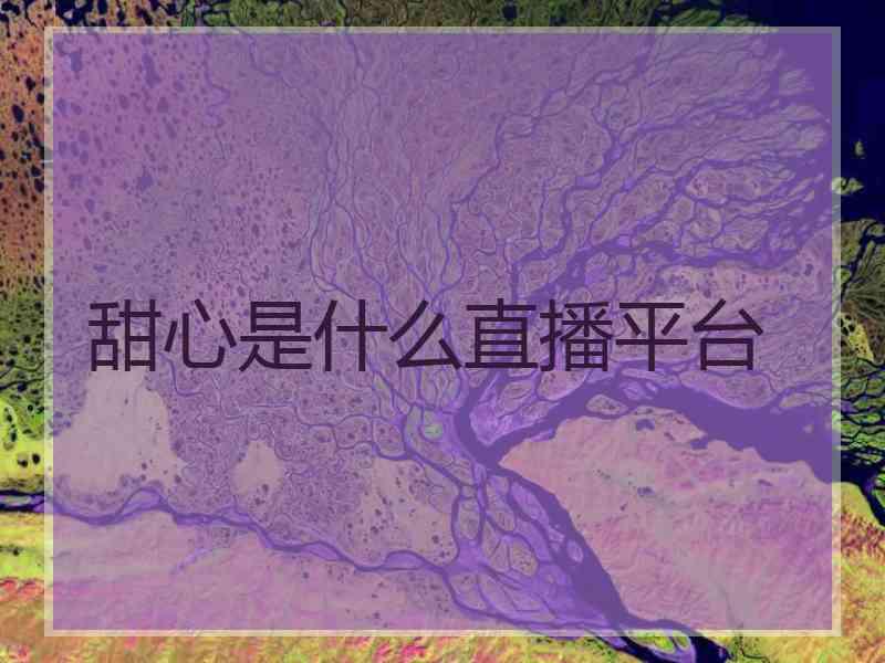 甜心是什么直播平台