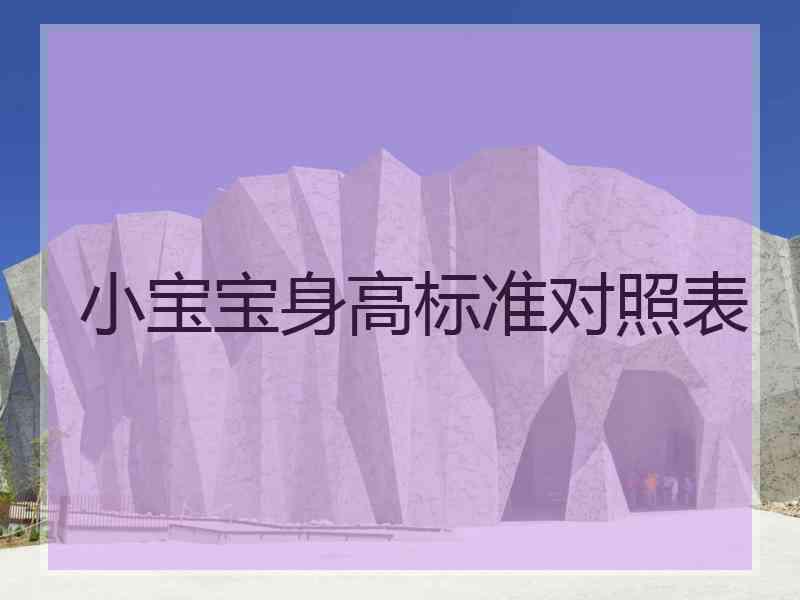小宝宝身高标准对照表
