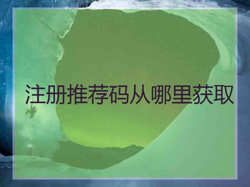 注册推荐码从哪里获取