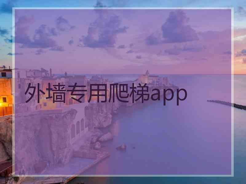 外墙专用爬梯app