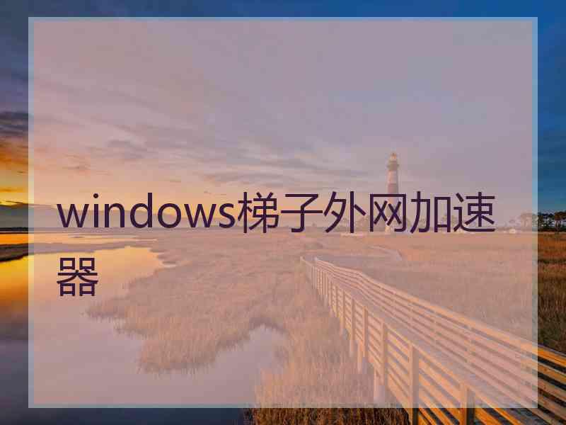 windows梯子外网加速器