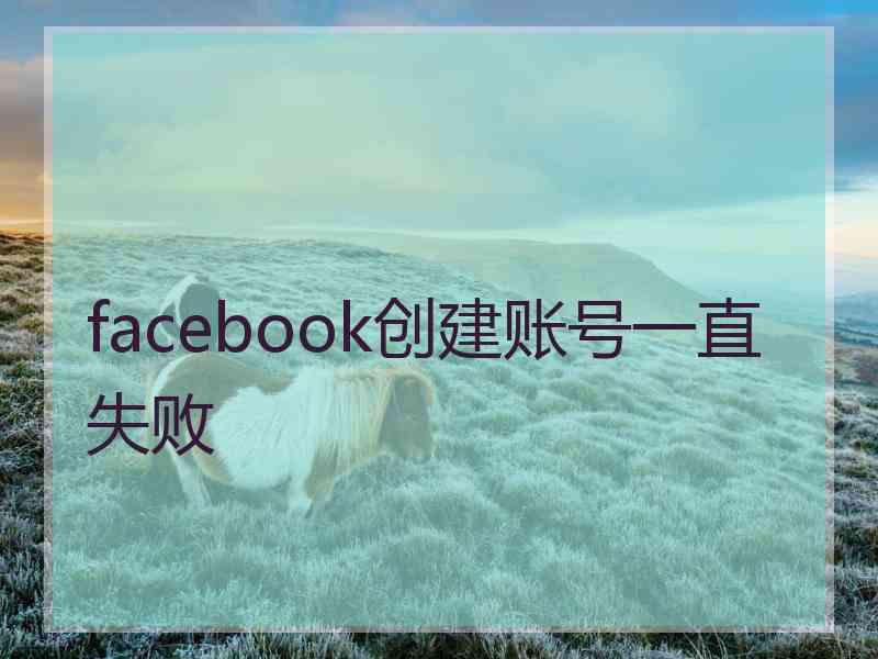 facebook创建账号一直失败