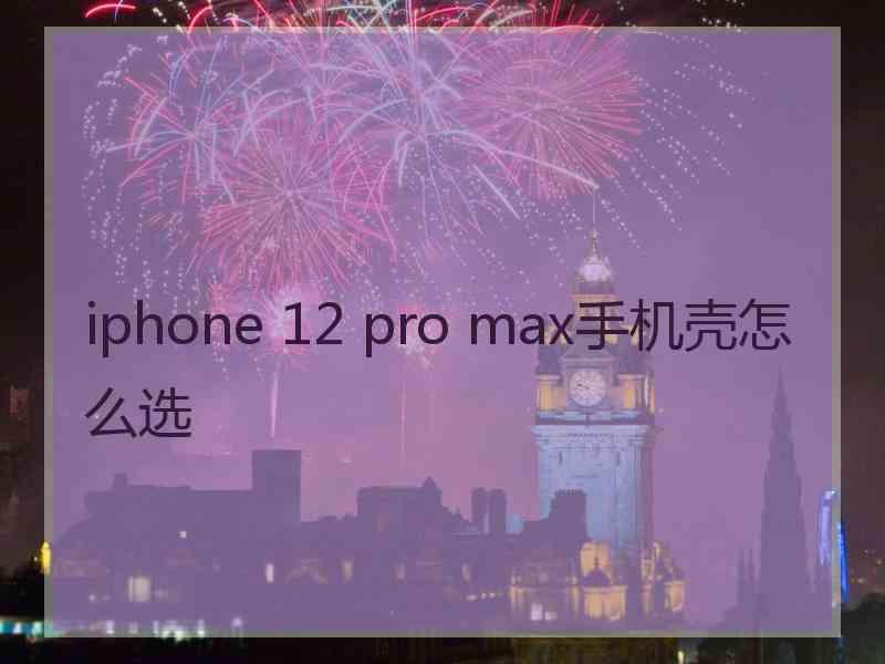 iphone 12 pro max手机壳怎么选