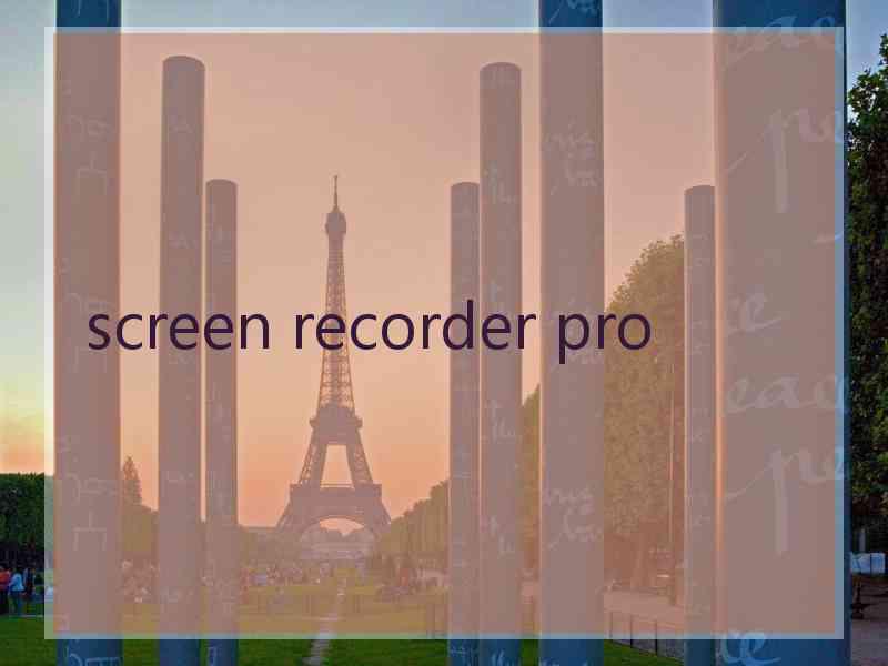 screen recorder pro