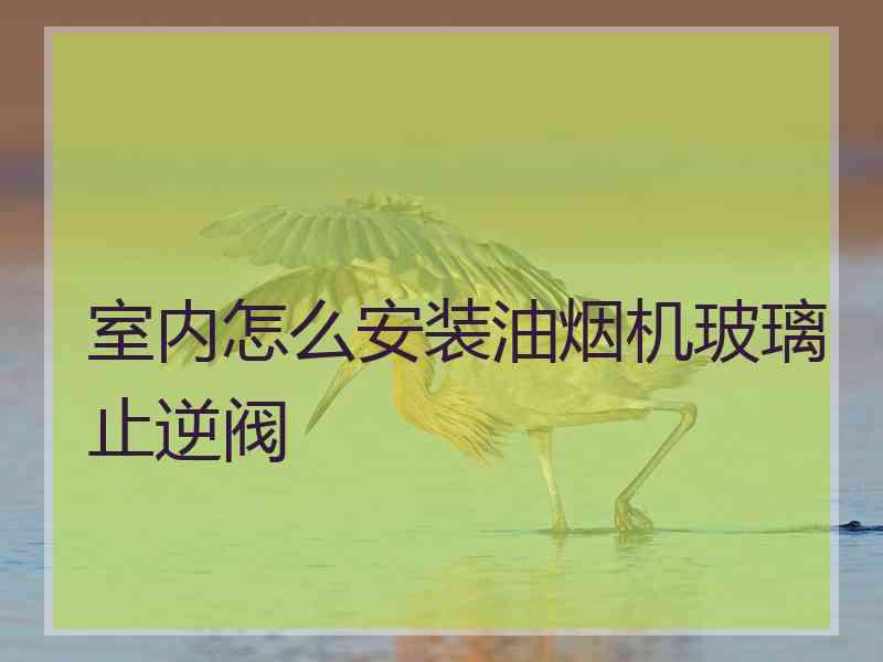 室内怎么安装油烟机玻璃止逆阀