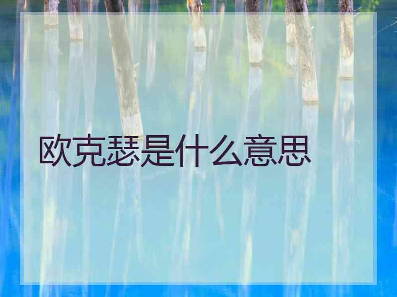 欧克瑟是什么意思