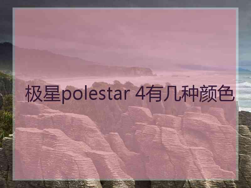 极星polestar 4有几种颜色