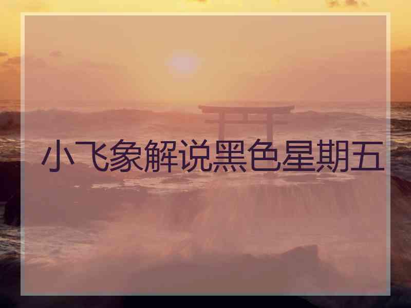 小飞象解说黑色星期五