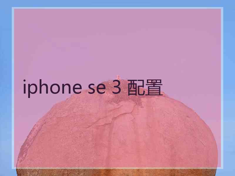 iphone se 3 配置