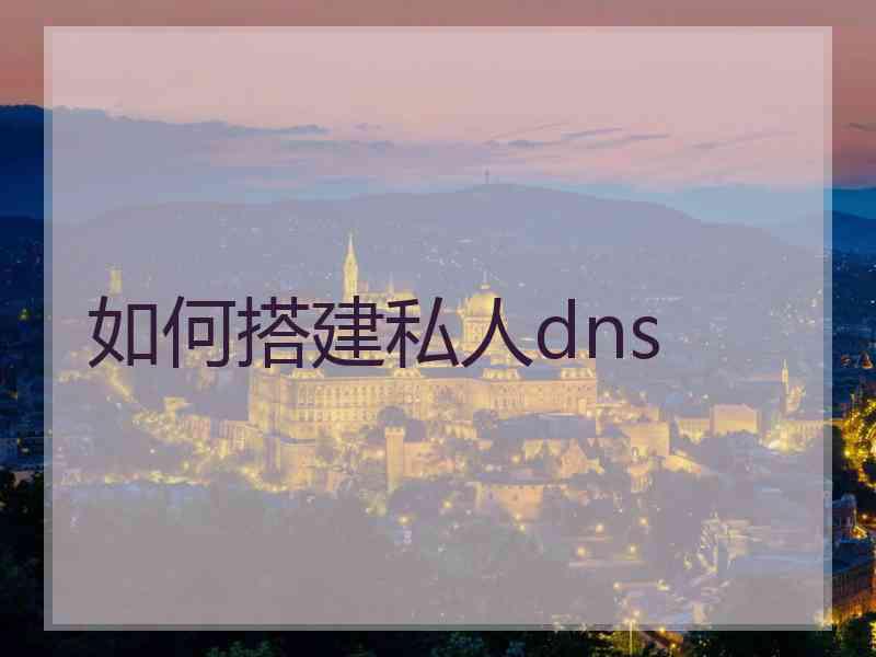 如何搭建私人dns