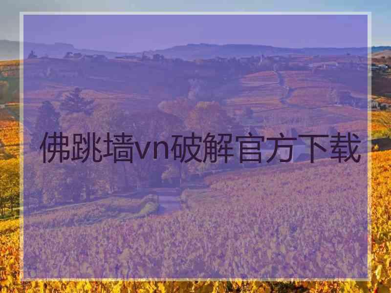 佛跳墙vn破解官方下载