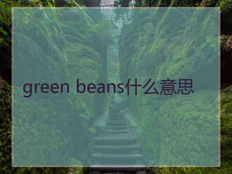 green beans什么意思