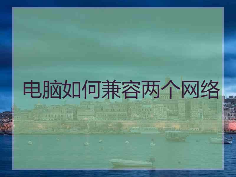 电脑如何兼容两个网络