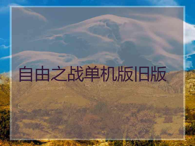 自由之战单机版旧版