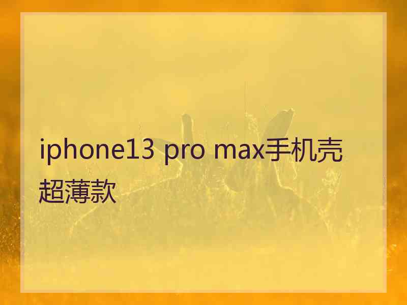 iphone13 pro max手机壳超薄款