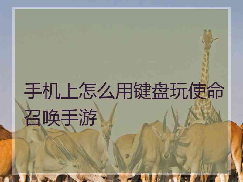 手机上怎么用键盘玩使命召唤手游