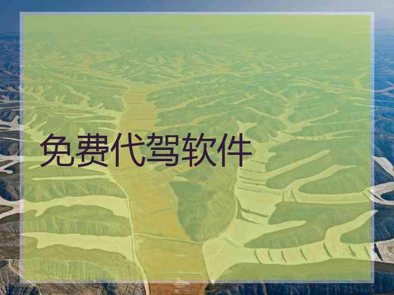 免费代驾软件