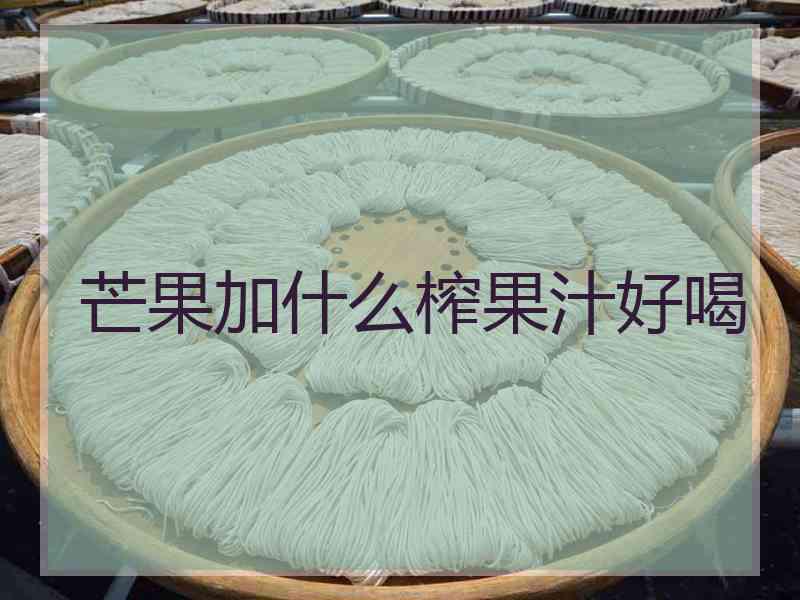 芒果加什么榨果汁好喝