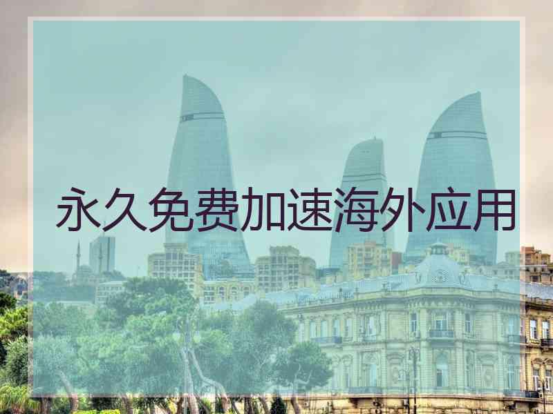 永久免费加速海外应用