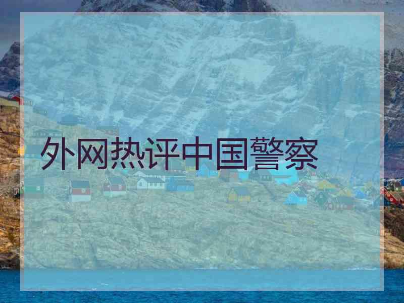 外网热评中国警察