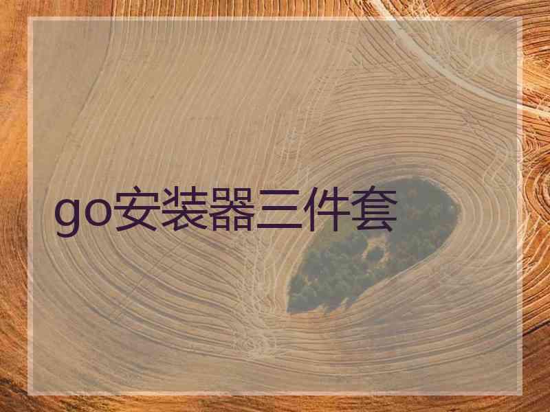 go安装器三件套