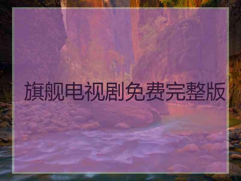 旗舰电视剧免费完整版