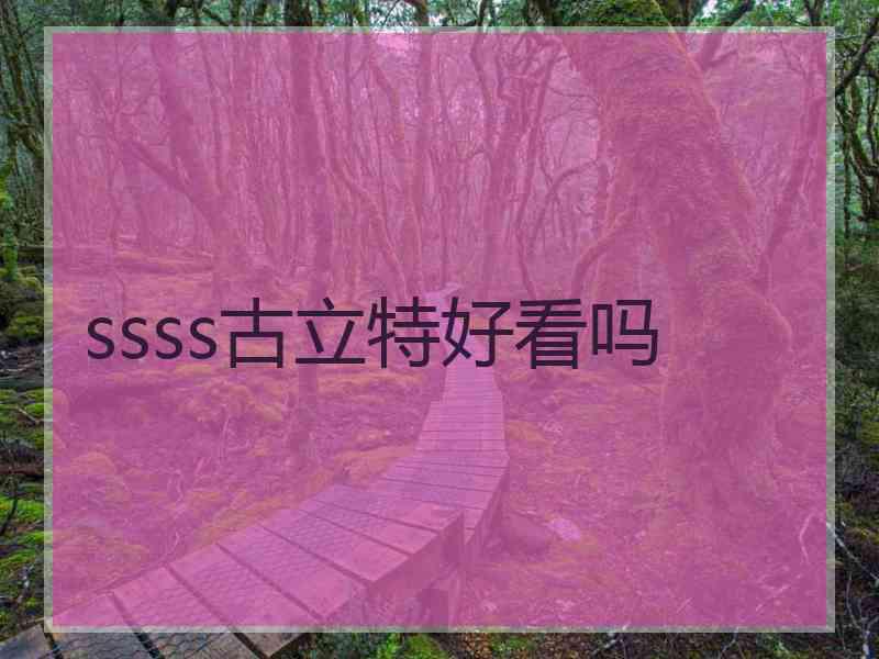 ssss古立特好看吗