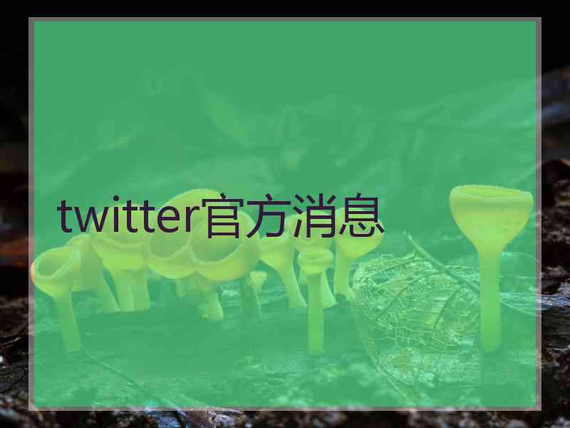 twitter官方消息