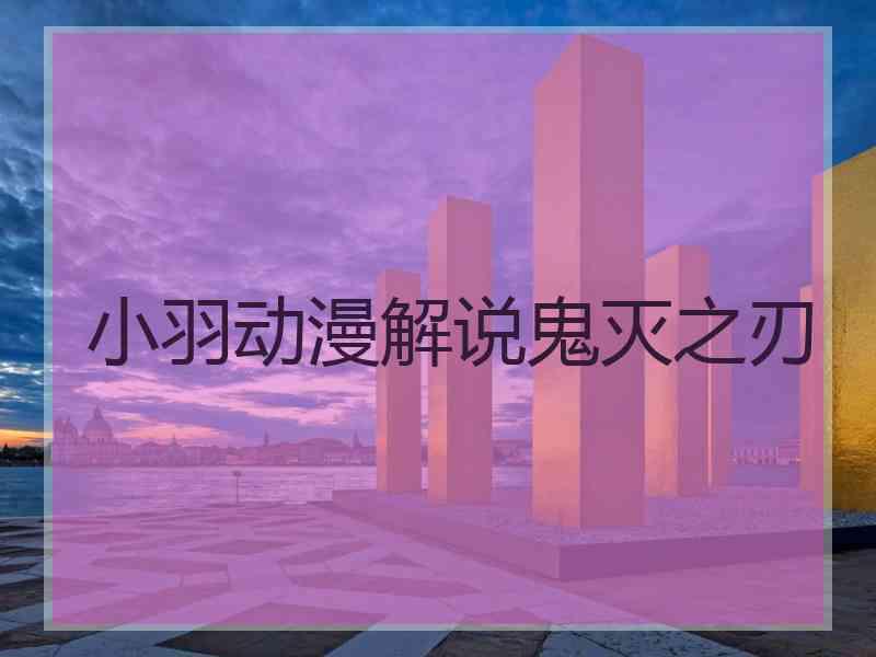 小羽动漫解说鬼灭之刃