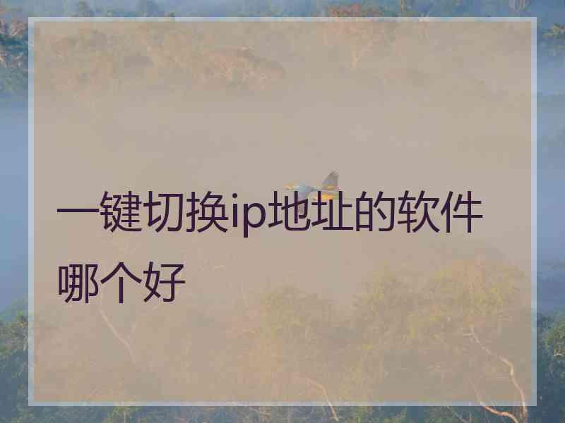 一键切换ip地址的软件哪个好