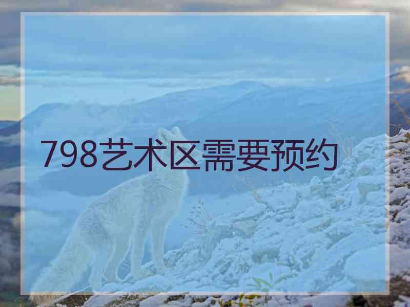 798艺术区需要预约