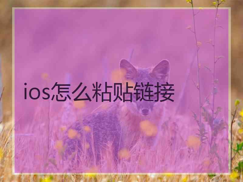 ios怎么粘贴链接