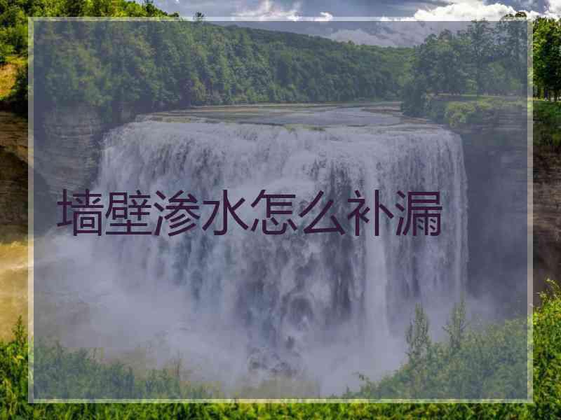 墙壁渗水怎么补漏