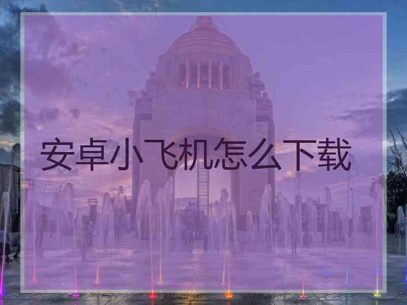 安卓小飞机怎么下载
