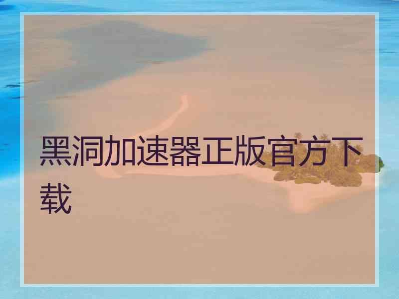 黑洞加速器正版官方下载