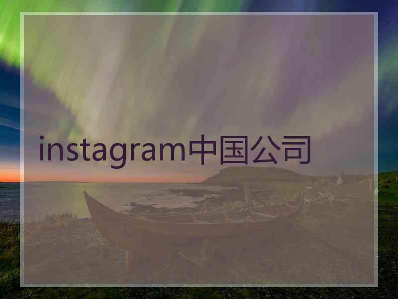 instagram中国公司