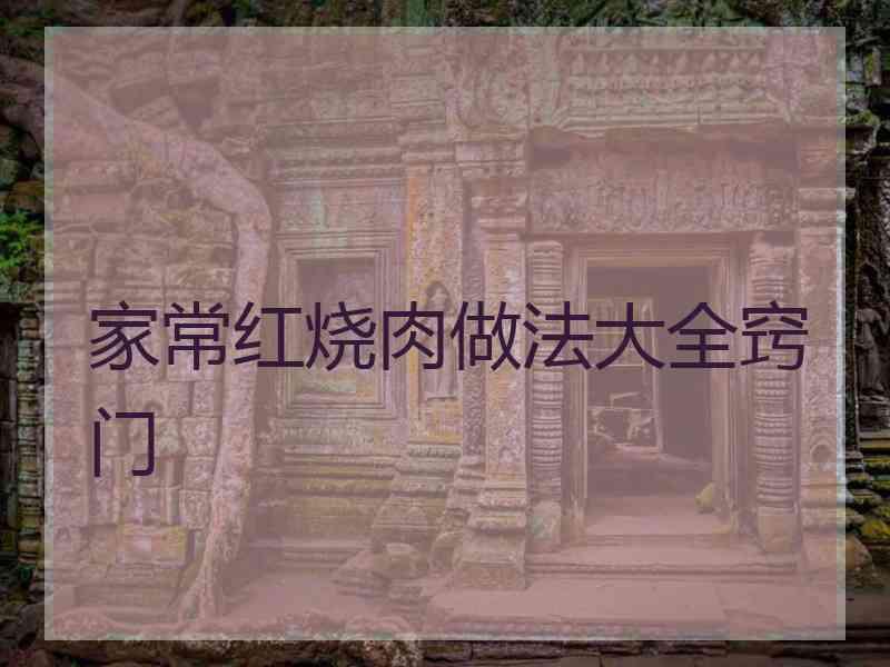 家常红烧肉做法大全窍门