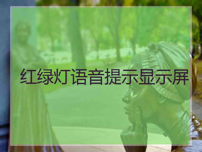 红绿灯语音提示显示屏